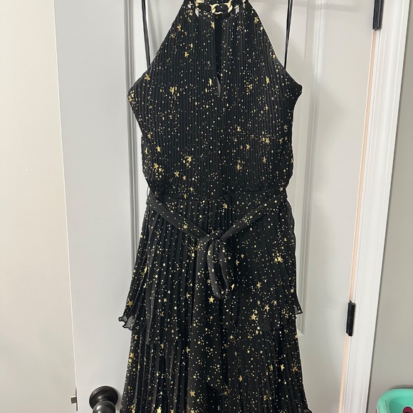 Alex Marie halter gold and black star dress starfall ball dress - Picture 2 of 13